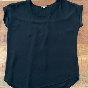 Classic black cap sleeve top